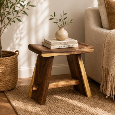 Burruss Solid Wood Accent Stool