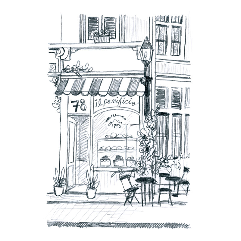Italian Street Sketch I by June Erica Vess - Wrapped Canvas Painting, 30cm H x 20cm W x 3.8cm D