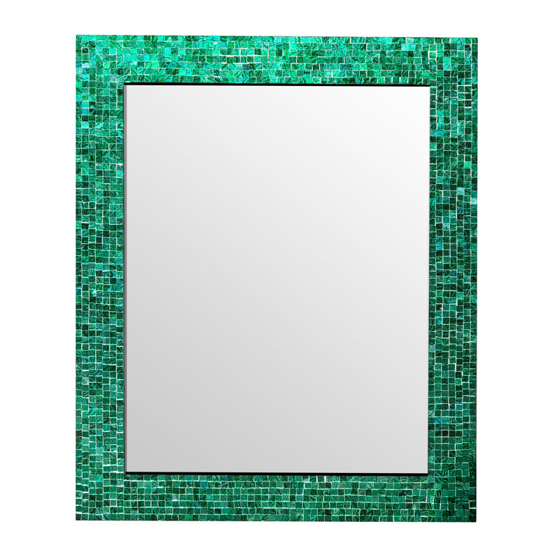 Miroir d'appoint Mosaic, Vert/bleu