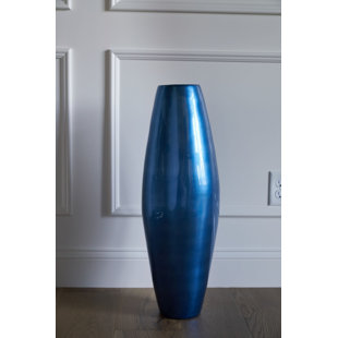Blue Bamboo Spun Floor Vase, 42