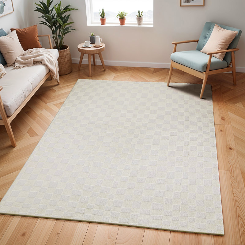 Chequered Area Rug, Rectangle 200cm x 275cm