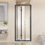Porte de douche à double pivot pliable avec cadre 28 po x 72 po, cabine de douche pliante et compacte, verre trempé transparent de 1/4 po avec poignée en acier inoxydable, installation réversible, noir