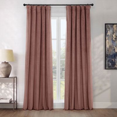 Matra Plush Velvet Room Darkening Curtain Panel