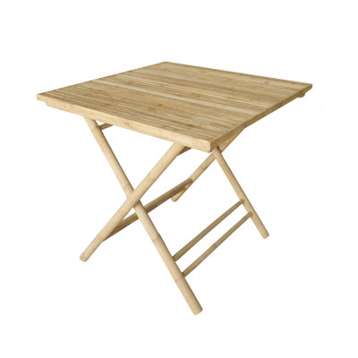 Delreal Square Foldable Outdoor Bistro Table Umbrella Hole , 31.5 " W 31.5 " D