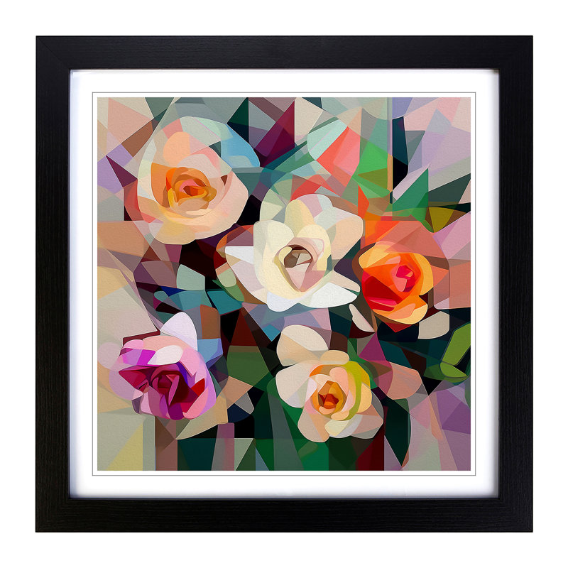 Single Picture Frame Print on Wood, Black