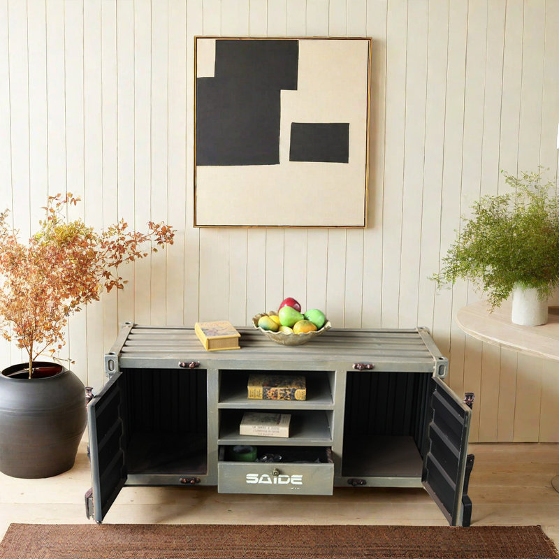 Meuble télé de style ancien, H 19,68 po x l 70,86 po x P 15,74 po
