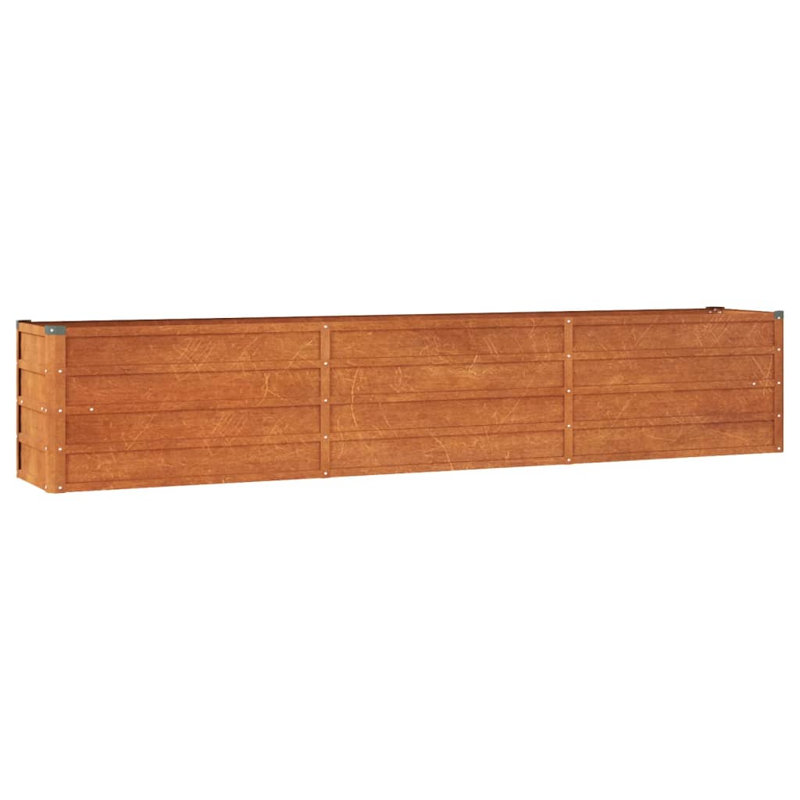 Arlmont & Co. Garden Raised Bed Rusty Corten Steel, 17.7" H x 94.5" W x 15.7" D