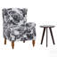 Ensemble de table basse et de fauteuils de style rétro vintage, fauteuil de lecture à haut dossier et table en bois massif pour le salon et la chambre à coucher