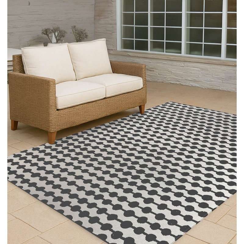 Tapis d'extérieur antidérapant à pois, Rectangulaire 2 pi x 3 pi