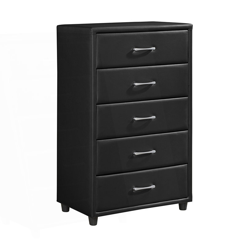 Commode de rangement contemporaine en similicuir