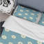 Ensemble de housse de couette à pois bleu et beige - Glam-109148362