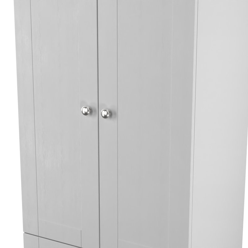 Ondrasek Manufactured Wood Wardrobe, Grey Ash