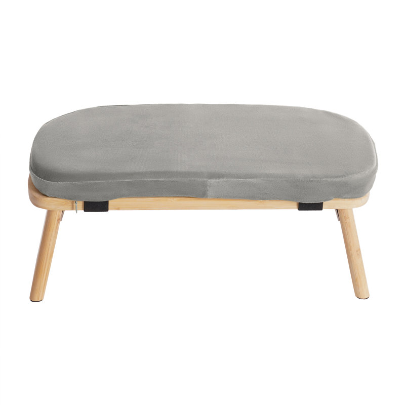 Foldable Ergonomic Kneeling Chair Meditation Bench, Gray