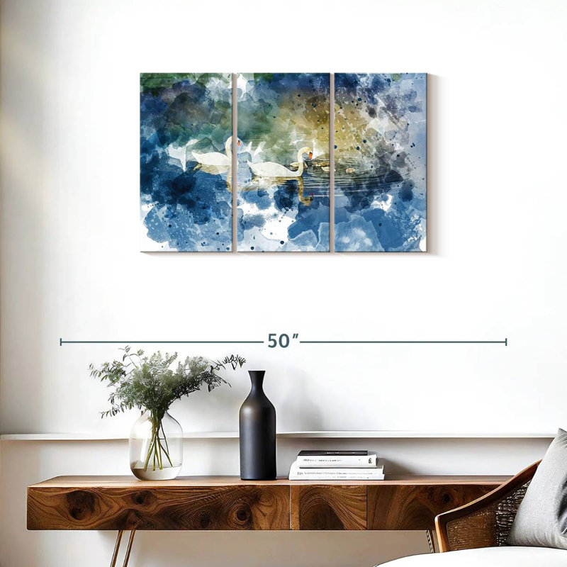 Brampt Wooing Swans, 20" H x 33" W