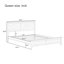 Grand lit plateforme moderne en bois massif avec tête de lit élégante à lattes, fabrication robuste et compatibilité pour un sommeil confortable