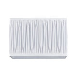 19cm H Silk Rectangle Lamp Shade ( Screw On ) White