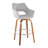 Sarah XL 30" Fixed-Height Upholstered Bar Stool with Bent Wood Legs & Round Footrest-121871943