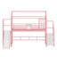 Lit mezzanine en forme de maison avec glissade, escalier, étagères de rangement et conception silencieuse-2043374735