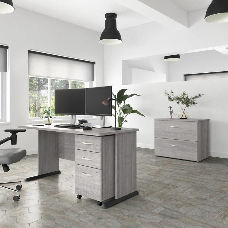 Ensemble de bureau d'ordinateur Studio A, Gris platine