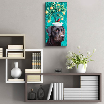 Epic Art 'Chocolate Boi'  by Heather Gauthier Art Acrylic Glass Wall Art, 12" x 24"