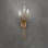 3 - Light Dimmable French Gold Armed Sconce