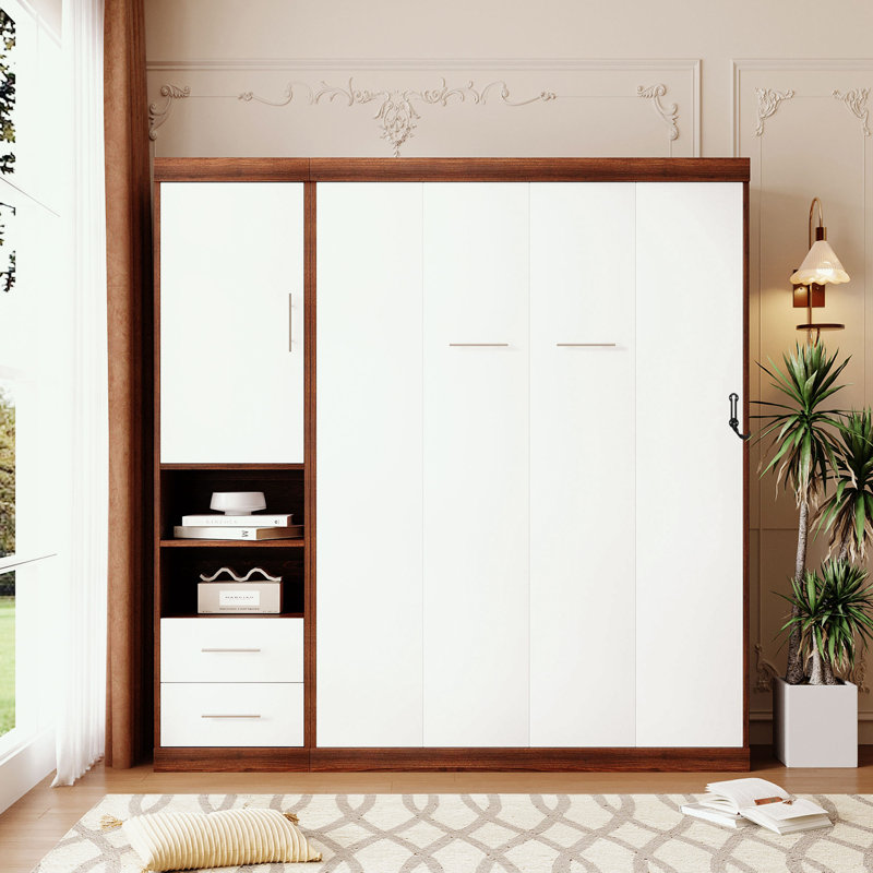 Full Size Murphy Bed with Cabinet, Full