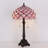 Tiffany Table Lamp Pink Bead Style Stained Glass Desk Lamp 12X12X21 Inches Reading Light