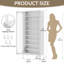 Armoire de rangement à chaussures en métal H 67 po avec 8 tablettes réglables-576979616
