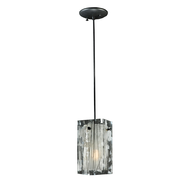 Luminaire suspendu carré à 1 lumière Kaymie Branches Quadrato
