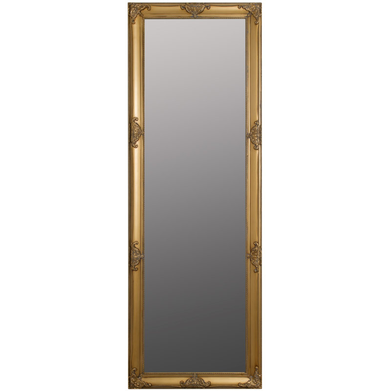 Kellison Flat Freestanding Mirror, 190cm H x 65cm W x 7cm D, Gold