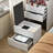 Small Make Up Vanity Set with Flip-Top Mirror, 3 Drawers, Cushioned Tool-1550042170