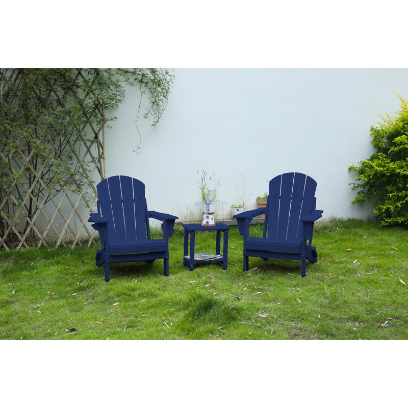 Folding Chairs  2 , Navy Blue - Comfortable And Chair Material For All Seasons Outdoor Use, Navy Blue