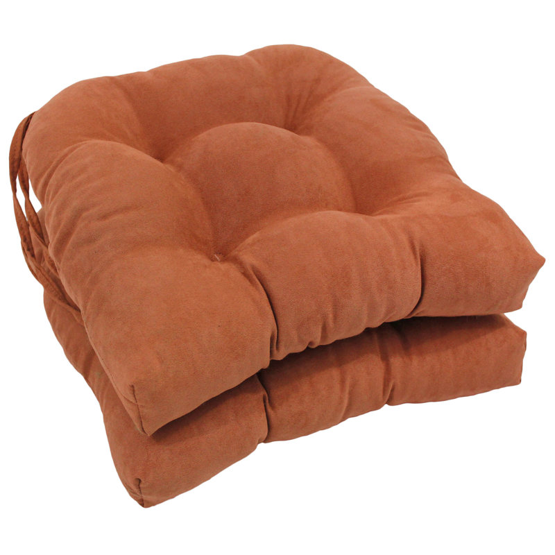Outdoor 3.5'' Dining Chair Seat Cushion, Spice