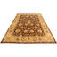 Tapis brun foncé en laine noué à la main de conception unique 9 pi 9 po x 14 pi 11 po New Age