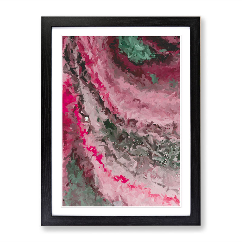 Transform Abstract - Wall Art, Black Framed, 66cm H x 48cm W, White