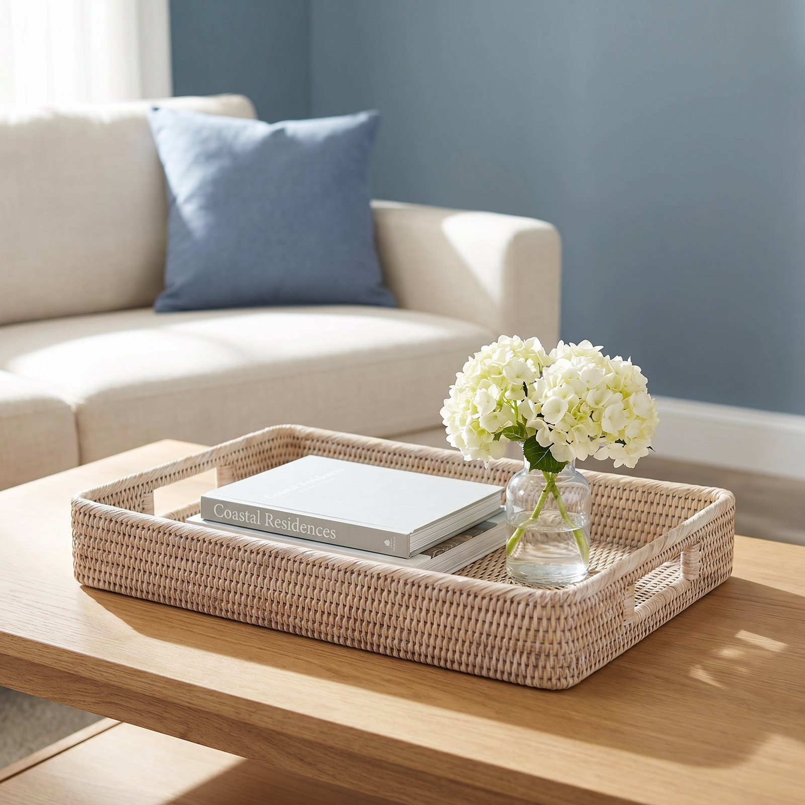 Ilonka Decorative Tray, White Wash