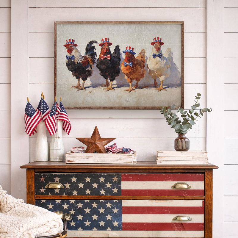 Freedom Flock, 10" H x 16" W