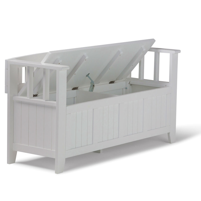 Banc de rangement polyvalent pour le hall d'entrée, Blanc