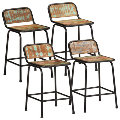 Borough Wharf Bar Stools 46X35.5X80 Cm Solid Wood Reclaimed