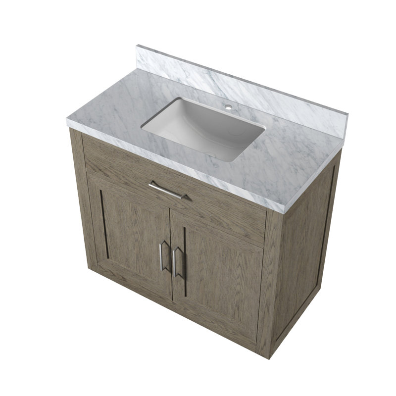 Single Bath Vanity with Marble Top