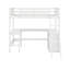 Lit mezzanine simple avec tablettes et bureau