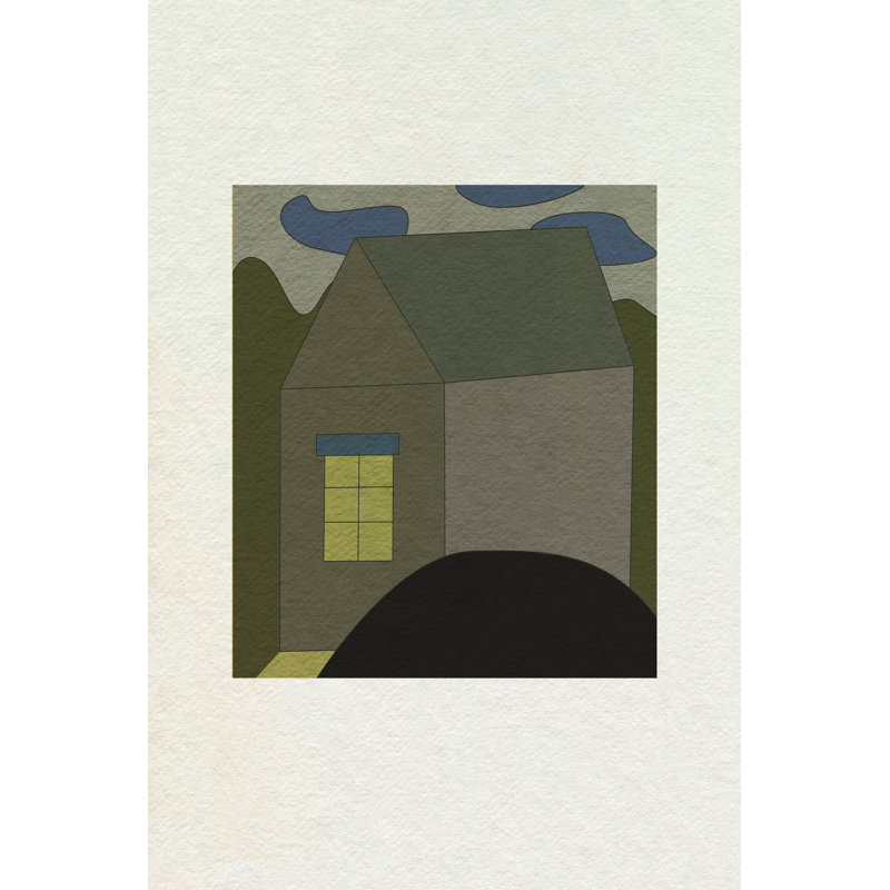 Mountain Houses I - No Frame Painting on Canvas, 46cm H x 30cm W x 3.8cm D
