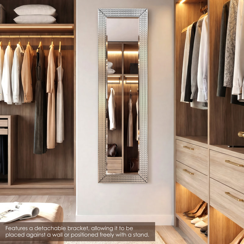 Petrina Glass Rectangle Floor Mirror