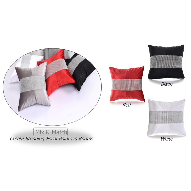 Addrienne Square Cushion Cover, Red