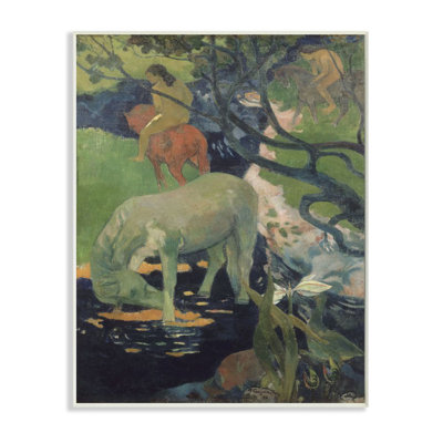 « horse baining native figures classic » par paul gauguin-reproduction d’art