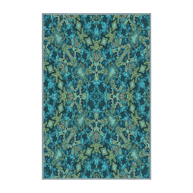 Tapis 100% à motif lavable à la machine 2989 14, Rectangle 8 pi x 12 pi