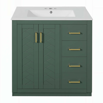 Meuble-lavabo robuste et élégant avec rangement abondant et mécanisme de fermeture en douceur
