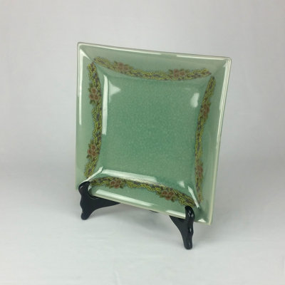 Assiette décorative celadon Hiltz