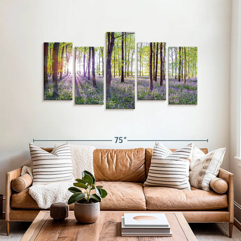 Harnek Bluebells And Sunrise, H 33 po x l 66 po