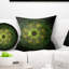 Fleur fractale vert vif en noir - coussin à imprimé floral-29463068-29463072